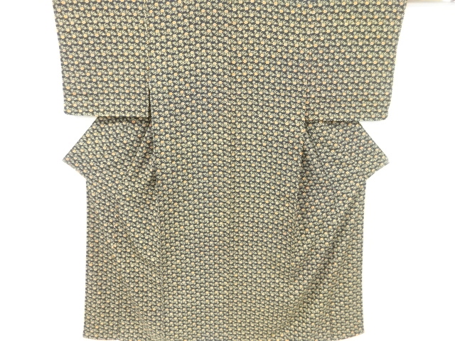 未使用品　笹蔓文様小紋着物